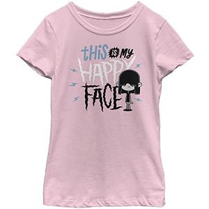 Nickelodeon Loud House This is My Happy Face Girls Short Sleeve Tee Shirt, S