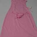 SINROYEE Women's Sexy Club Bodycon Sleeveless Sleepwear Anime Cosplay LingerieTemptation Nightdress Midi Dress Small, Pink 