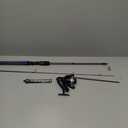 Fishing Rod and Reel Combo - Carbon Pole with Pre-Spooled Spinning Reel and Golf Grip Handle for Bass, Trout, Salmon, or Catfish by Wakeman (Blue)