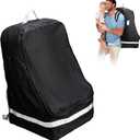 Car Seat Travel Bag Compatible with Nuna, Infant Car Seat Bags for Air Travel, Large Padded Car Seat Backpack for Airplane, Easy to Store, Black