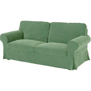 Velvet Pets Friendly Sofa Covers Made Compatible for IKEA Ektorp Loveseat Two Seat Slipcovers (Velvet Green Ektorp 2)