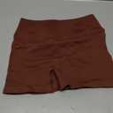 VOYJOY Women Workout Impact Shorts 2.5"/ 3.6"/ 4.5"/ 6" Scrunch Butt Lifting Gym Seamless Booty Biker Shorts (Brown, XS)