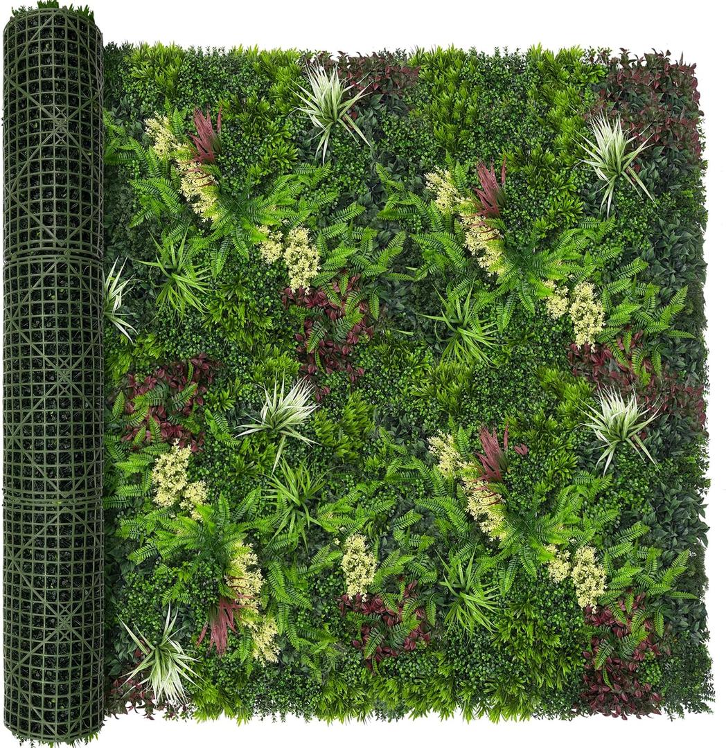 60"x120", UV Resistant Artificial Ivy Grass Wall Boxwood Plant Roll