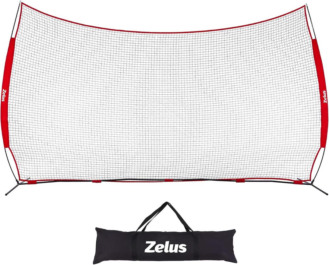16x10ft Barricade Backstop Net, Ball Sports Barrier, Practice Net for Baseball, Softball, Lacrosse, Soccer, Basketball and More