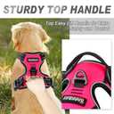 BARKBAY No Pull Dog Harness Front Clip Heavy Duty Reflective Easy Control Handle for Large Dog Walking(Pink, L)