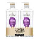 Pantene Shampoo, Sheer Volume - Lightweight Nourishment for Fine, Color-Treated Hair, 72-Hour Fullness and Body, 27.7 Oz Each, 2-Pack + Miracle Rescue Shot (0.5 Oz) (55.4 Fl Oz (Pack of 1))