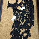 A1HC Natural Coir and Rubber Flocked Large Door Mat 18" x 48", Thick Durable Doormats for Outside Entrance,Heavy Duty,Thin Profile, Long Lasting Entry Mat, National Oak Tree Black