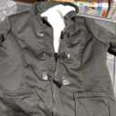 Flygo Sherpa Lined Winter Jackets for Women Fleece Hoodie Jacket Warm Fall Winter Toggle Duffle Coats 2XL