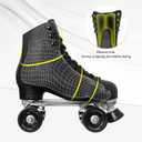 Roller Skates for Women or Men with PU Leather High-top Double Row Rollerskates, Unisex-Adult Indoor Outdoor for Beginners, 