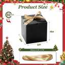 DOYIDE Small Gift Boxes, 60 Pcs 4x4x4 Inch Black Elegant Paper Box with Ribbons, Party Favor Boxes for Candy Cupcake Christmas Wedding Baby Shower Bridesmaids Birthday