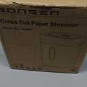 BONSEN Paper Shredder for Home Office, 4 Gallons Bin, 10-Sheet Cross-Cut Shredder, P-4 High Security Level, Quiet Credit Card Shredder with Jam Proof System (S3201) (No Handle-Black)