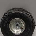Marathon 4.10/3.50-4" Pneumatic (Air Filled) Hand Truck / All Purpose Utility Tire on Wheel, 2.25" Offset Hub, 5/8" Bearings