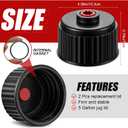 Fabbay 4 Pieces Racing Fuel Jug Cap Racing Fuels Filler Hose 5 Gallon Gas Can Cap with Hose Kits for Gasoline 5 Gallon Container Tank Gas Jug Replacement(Elegant Style)