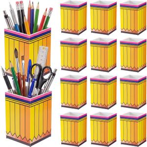12 Pack Pencil Shaped Pen Holders for Classroom Back to School Supplies