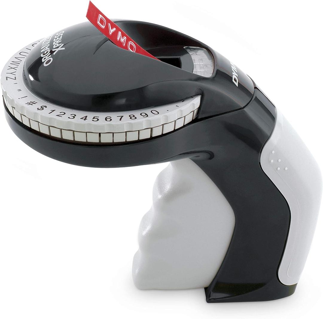 DYMO Embossing Label Maker, Includes 3 DYMO Label Tapes, Organizer Xpress Pro Starter Kit - Ergonomic Design, For Home DIY & Crafting