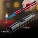 Urgrette 3 Pack Butane Torch Lighters, 6-inch Refillable Pen Lighter Adjustable Jet Flame Butane Lighter for Grill BBQ Camping (Gas Not Included)