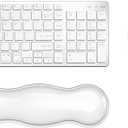 Gel Keyboard & Mouse Wrist Rest Set, Ergonomic Keyboard and Mouse Pad with Wrist Support Typing Pain ReliefSuitable for Office/Computer/Laptop/GamingWhite Set