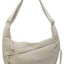 Nylon Crescent Crossbody Bag for Women Shoulder Tote Handbag Casual Sling Bag Dumpling Purse Bag for Outdoor Travel