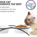Cat & Dog Bowls - Ceramic Elevated Pet Raised Cat Food Bowls, 12 Ounce, Dishwasher Safe
