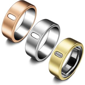 3 Pack Cover Compatible with Oura Ring Gen 4/Oura Ring Gen 3 Horizon/Heritage, Surport Charging with Cover on, Anti-Scratch TPU Protector for Men Women (Size 6, Silver+Gold+Rosegold)