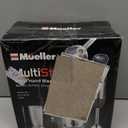 Mueller Multistick 5-in-1 Immersion Blender Handheld,12 Speed Hand Mixer-Turbo Boost,Heaviest Duty Copper Motor,Titanium reinforced Blades Hand Blender,Milk Frother Wand,Whisk,Beaker,Chopper,Grey (Gray)