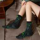 Alien Funny Socks Novelty Crew Socks For Women Men (Black)