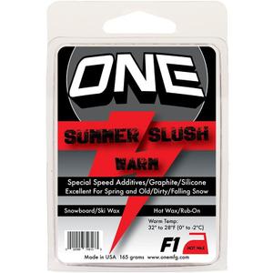 Oneball F-One Summer Slush Shred Wax for Warm Conditions (180g, Black)