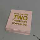 WRAPAHOLIC 50Pcs Gold 50th Birthday Napkins - 3-Ply Disposable 50 Years Birthday Anniversary Cocktail Napkins - Pink Gold Foil More Fun than Two Twenty Five Year Olds - 5 x 5 In