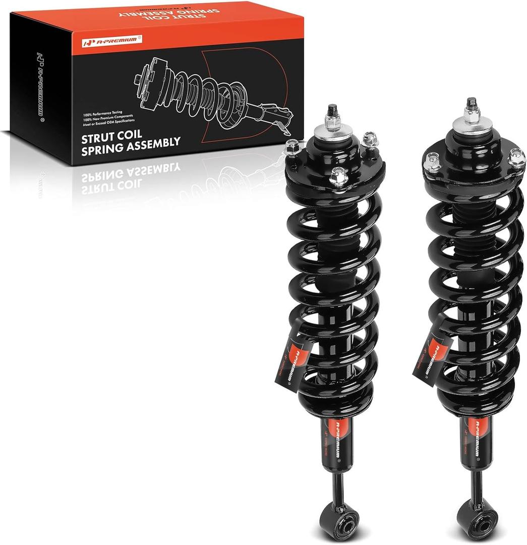 A-Premium Front Driver and Passenger Side Pair (2) Complete Strut and Coil Spring Assembly Compatible with Lexus GX460 2010-2018, GX470 2003-2009