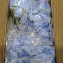 Nubry 2Pcs Blue Hydrangea Artificial Flowers, 22.5In Latex Faux Real Touch Large Hydrangea Flowers with Long Stems & Leaves for Home Office Decor Wedding Party Arrangements(Blue)