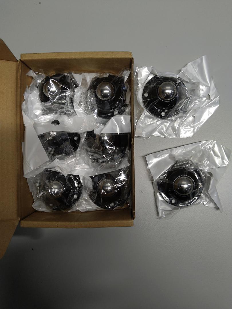 Pack of 2, Secbolt Updated Anti-Rust Self Adhesive Caster Wheels 8 Pack, 201 Stainless Steel Stick On Wheels