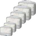 Packing Cubes Set Travel Luggage Organizers Suitcase Lightweight Accessories (Gray)