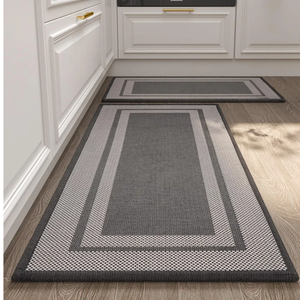 MontVoo Kitchen Rugs Rubber Non-Slip Kitchen Rugs and Mats,Washable Kitchen Mats for Floor,Absorbent Kitchen Runner Hallway, Laundry Room, in Front of Sink 19,5x46 31,5x19,5