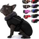 IECOii Extra Warm Dog Coat - Reflective, Adjustable Winter Jacket with Buckle & Turtleneck for  Dogs, Medium(Chest:16.5-20.9 in), Black)