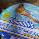 SwimWays Spring Float Premium Recliner Pool Lounger, Inflatable Pool Floats Adult with Fast Inflation for Ages 15 & Up, Sky Blue