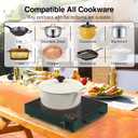 VBGK Electric Cooktop, 1800W Single Burner Induction Cooktop with 9 Power Levels, Timer and Knob Control, 110-120V