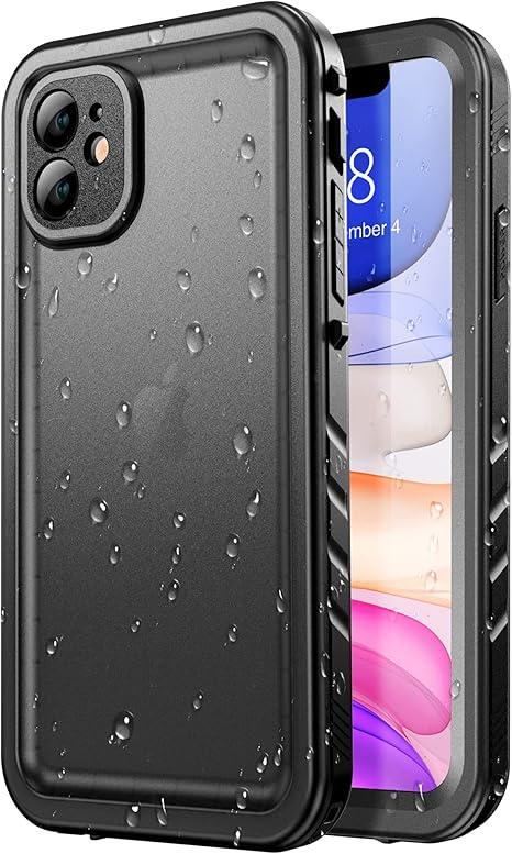 SPORTLINK Waterproof Case for iPhone 11, Full Body Heavy Duty Protection Full Sealed Cover Shockproof Dustproof Builtin Clear Screen Protector Rugged Case for iPhone 11 6.1 Inch