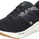 New Balance Women's Fresh Foam Arishi V4 Running Shoe (8 Wide, Black/Light Gold Metallic/Gum 2)