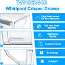 UPGRADED W11162446 Refrigerator Crisper Drawer Compatible with Whirlpool Refrigerator Drawer Replacement W11046495 Whirlpool Drawer Replacement WRS325SDHZ08 WRS321SDHZ01, WRS315SDHM08 Fridge Drawer