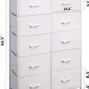 WLIVE Tall Dressers for Bedroom with 10 Fabric Drawers, Chest of Drawers, Dresser for Closet, Hallway, Living Room, Entryway, White