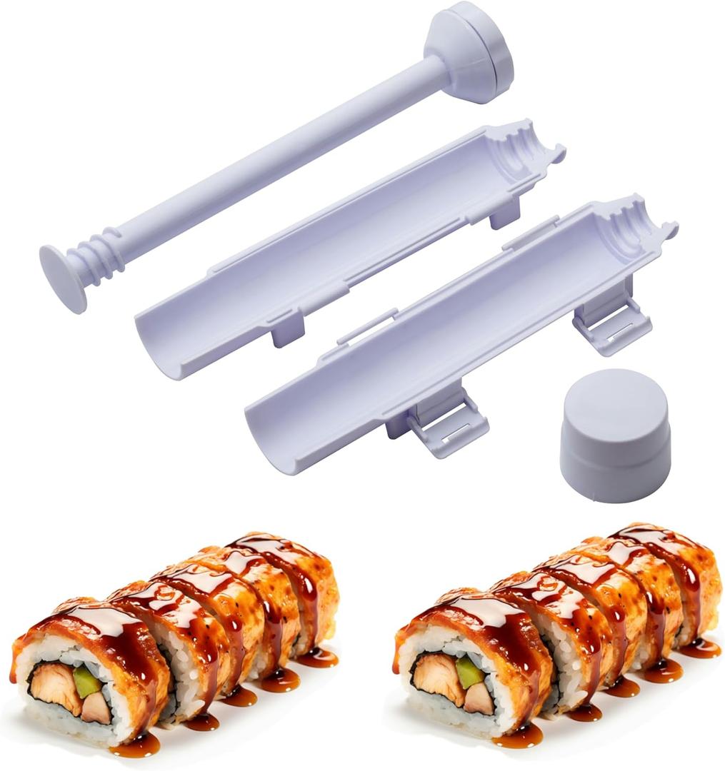 URED sushi bazooka sushi maker kit, Sushi Roller Mold Food Grade Plastic Rice Vegetable Meat homemade Diy Sushi Making Kit Machine tool kitchen Utensils sushi molds press gun
