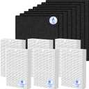 HPA100 Replacement Filter Compatible with Honeywell HPA100/200/300 Air Purifier, 6 HEPA Filters and 8 Carbon Pre-Filters, H13 True HEPA High-Efficiency Activated Carbon Filter for PET Home Large Room
