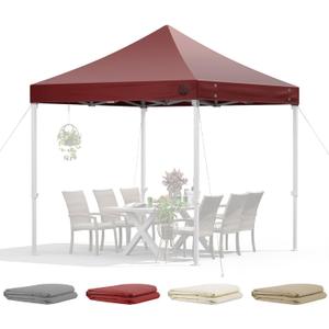 Replacement Canopy Top for Pop Up Canopy Tent,Heavy Duty 600D Oxford Fabric Outdoor Tent Cover (Burgundy,10x10 TOP ONLY)