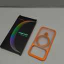 TORRAS for iPhone 17 Pro Case with Stand, Fit for MagSafe, 4X Military Drop Protection, Camera Control Button, Slim Soft Edge Phone Case for iPhone 17 Pro, Translucent Matte Cover 6.3", Bright Orange