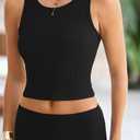 PRETTYGARDEN Women's 2 Piece Maxi Skirt Sets Casual Summer Knit Cropped Tank Top High Waisted Long Skirts Outfit (Black, S)