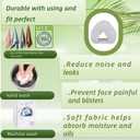 6 Pack Nasal CPAP Mask Liners Compatible with N20 Nasal Mask Cushions Soft Thin Blanket Style Absorb Oils and Moisture Reducing Redness Enhanced Comfort (Raw White) (Medium)