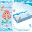 Shellwei Vinyl Nap Mat for Kids Preschool Daycare 52 x 20 x 1'' Kids Sleeping Folding Rest Mat for Toddler Boys Girls Baby Classroom Home Travel (Mermaid)