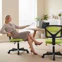 OLIXIS Armless Home Office Chair, Ergonomic Small Desk Chair, 1 Pack
