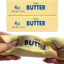 Butter Squishy Toy, Slow Rising Stress Relief Fidget, Soft PU Butter Stick Squeeze Toy, Realistic Food Squishy for Desk, Sensory Play, Relaxing Breaks, Party Favor, Gift Idea (2 PC)