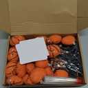 Equsion 24 Packs Basketball Gift Bulk Mini Plush Basketball Keychain Bead Bracelet with Inspirational Card for Ball Lovers Team Prize Anxiety Relief Sport Party Favors